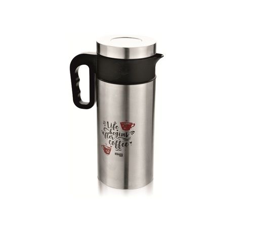 Silver Easy To Carry And Hold Big Oscar Stainless Steel Insulated Flask (900Ml)