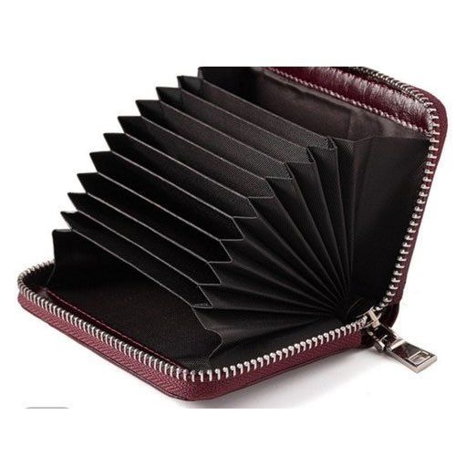 100% Eco-Friendly Lightweighted Leather Plain Id Card Holders With Zipper Closure  Application: Home And Office