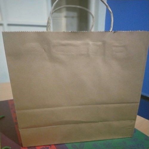 100% Eco-Friendly And Recycled Brown Plain Rope-Handled Paper Bags Max Load: 5 Gram (G)