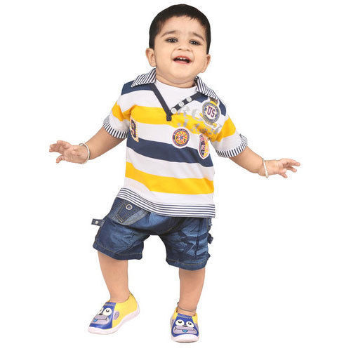 Multi Casual Wear Kids T Shirt And Short Pant Set, Age Group 3-6 Years