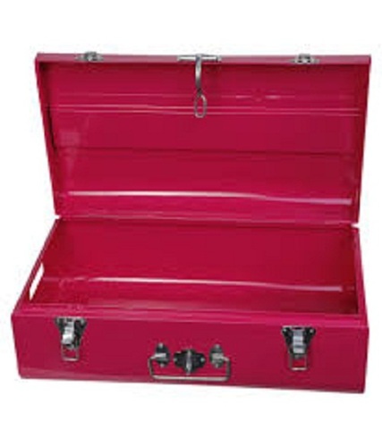 Easy To Use And Carry Robust And Sturdy Metal Pink Color Steel Trunks