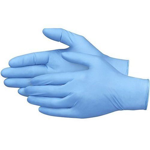 Environment Friendly Comfortable Blue Plain Full Finger Disposable Latex Hand Gloves