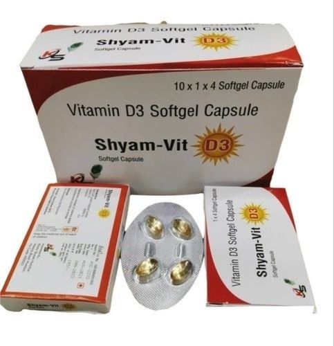 Shyam Vit D3 Vitamin D3 Softgel Capsule Pack Of 10x1x4 Capsules General Medicines At Best Price 3997
