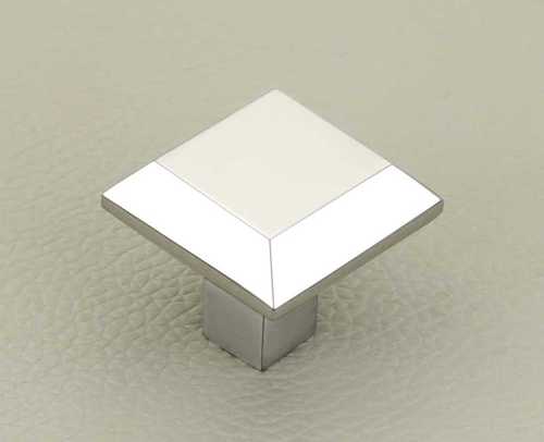 Stainless Steel Cabinet Knob, Decorative Silver Color Square Shape Application: Door