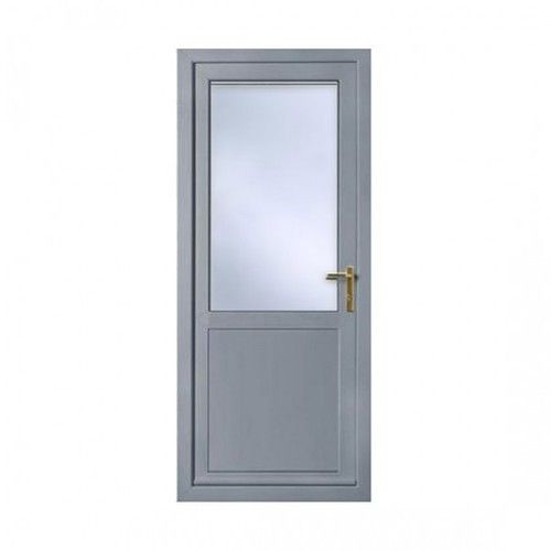 Strong Solid Long Lasting Durable Smooth Gray Aluminium Crystal 2 Panel Door