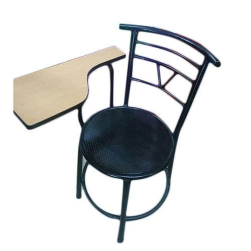 Black Student Writing Pad Mild Steel Chair For School, College, Educational Institutes