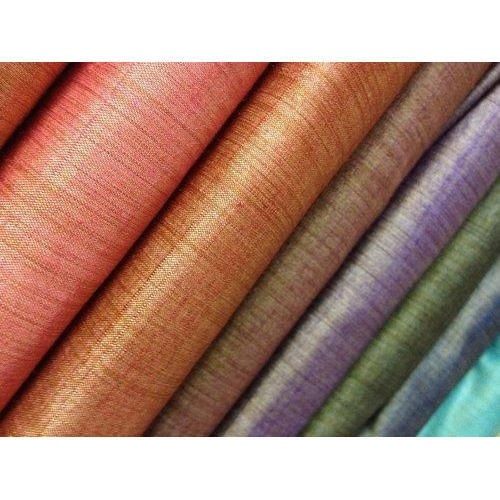 Vibrant Look Soft Comfortable Peach And Brown Plain Cotton Silk Fabric