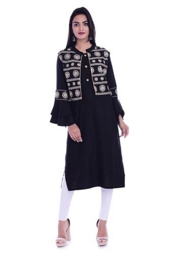 Indian Black Color Printed Cotton Fabric Salwar Suit For Women With Washable And Breathable