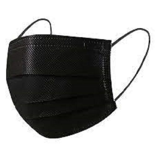 Comfortable Breathable Disposable And Biodegradable Black Face Mask With Soft Fabric Ear Loop Age Group: Men