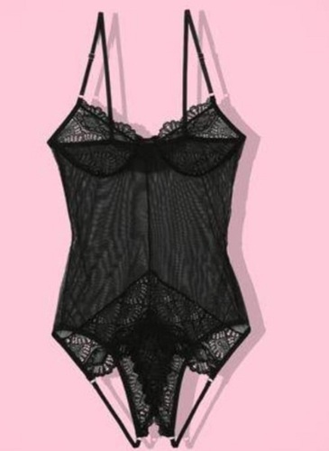 Printed Eco Friendly Lightweight Comfortable To Wear Black Net Satin  Lingerie Set at Best Price in New Delhi
