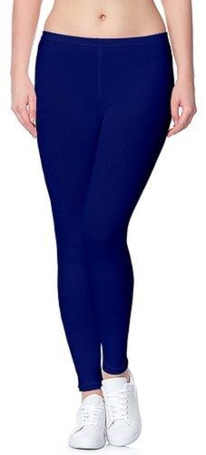 Washable And Comfortable Blue Ladies Cotton Lycra Ankle Length Legging