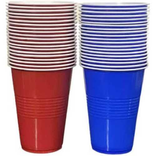 Red 200 Ml Plastic Disposable Glass For Event And Party Supplies, Plain Pattern