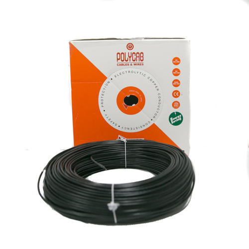 Copper And Aluminum Black Polycab Frlf House Wires 90 M Length, 0.75 Sqmm For Electrical Uses