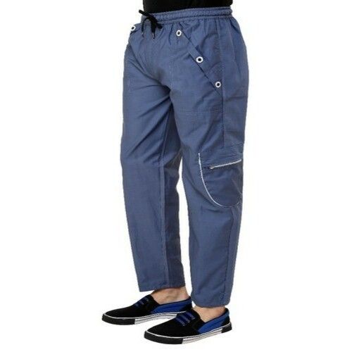 Blue Color Casual And Plain Mens Cotton Lower