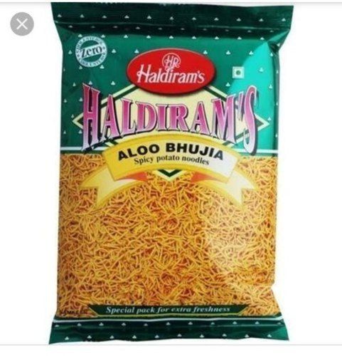 Crunchy And Crispy Mouthwatering Savory Flavor Natural Taste Haldiram Aloo Bhujia Namkeen Carbohydrate: 14 Percentage ( % )