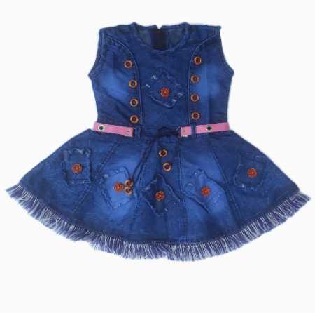 Denim frocks sales for kids