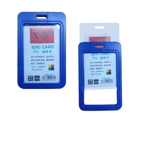 ऑफिस के उपयोग के लिए हाई डिज़ाइन और लाइट वेट वर्टिकल ब्लू आईडी कार्ड होल्डर Im621