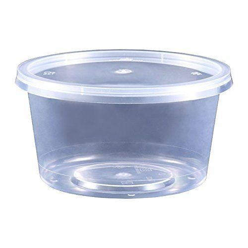 Nontoxic Durable And Perfect For Storing Food Transparent Design Round Shape 50Gm Plastic Food Containers