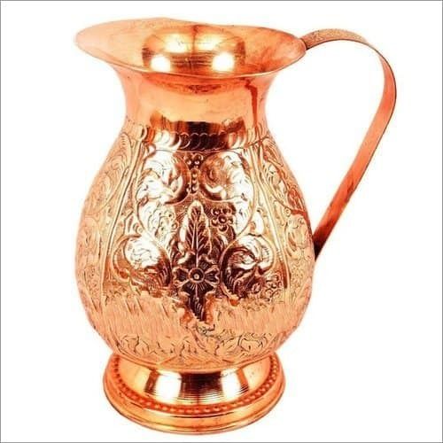 Durable Solid Strong Long Lasting Sleek Stylish Brown Copper Water Jug Size: 5-8 Inch