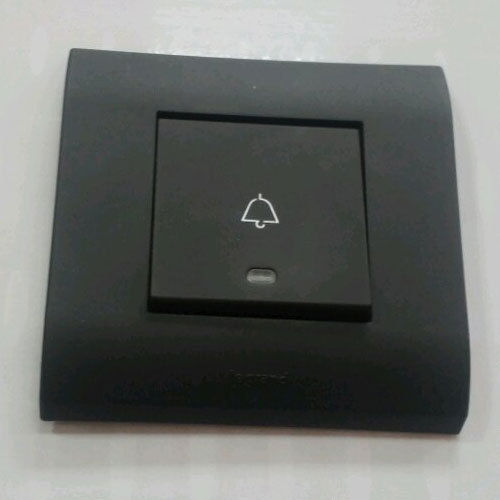 Abc Plastic High Quality, Sturdy Construction And Stylish Black 6A Modular Door Bell Switches