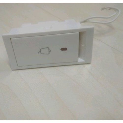 White Easy To Install Durable And Long Lasting For Home Use Modular Door Bell Switch 