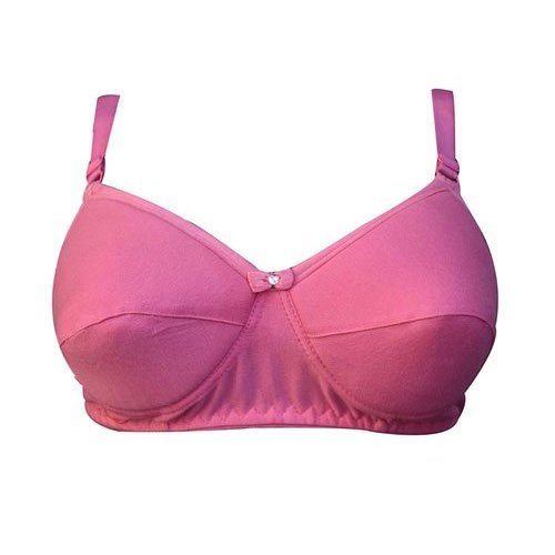 Pink 100% Cotton Comfortable And High Design Plain Mix Hosiery Double  Padded Bra at Best Price in New Delhi