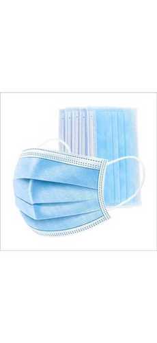 3 Ply Face Mask For Pollution And Protects From Dirt, 3 Layer And Blue Color Age Group: Adults