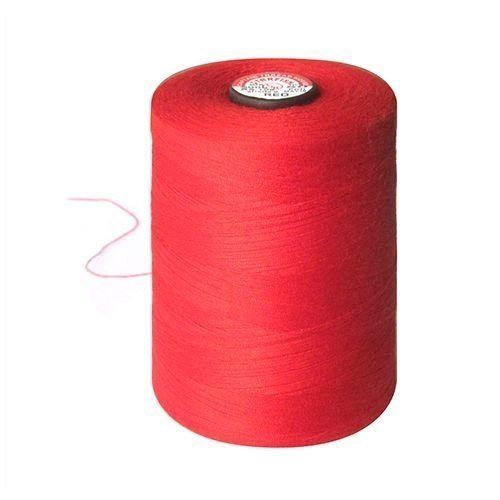 Dark Red Light Weight Strong And Smooth Texture Poly Cotton Sewing Thread 