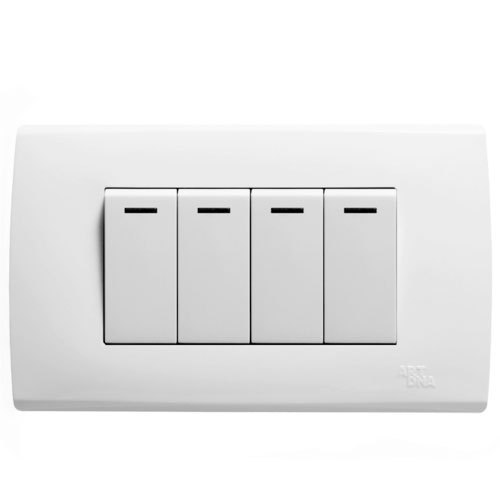 Plastic Good Quality Materials, Long Lasting And Durable White Electrical Modular Switches