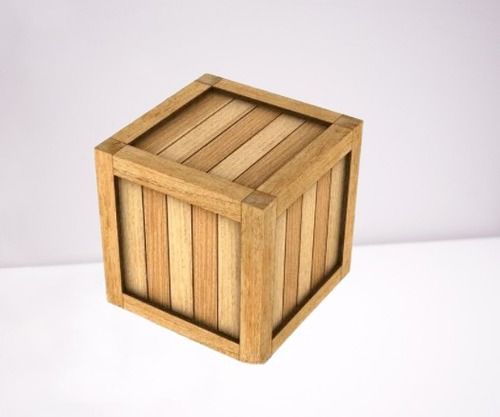 Wood Long Lasting And Reusable 15 Mm Square Brown Wooden Container Application For Household And Food