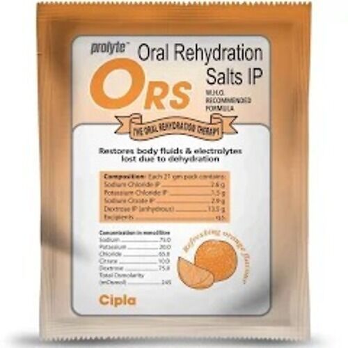 Ors Prolyte Orange Flavour Powder For Dehydration With Good Taste