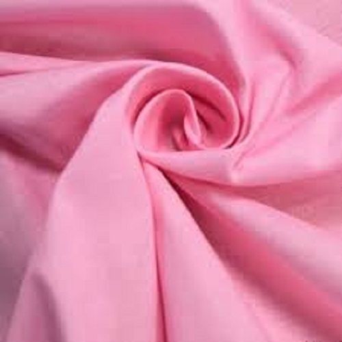 Skin Friendly Light Weight And Comfortable Pink Plain Cotton Fabric