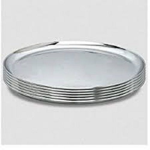 Sleek Design Construction And Easy To Clean Round Stainless Steel China Dinner Plate