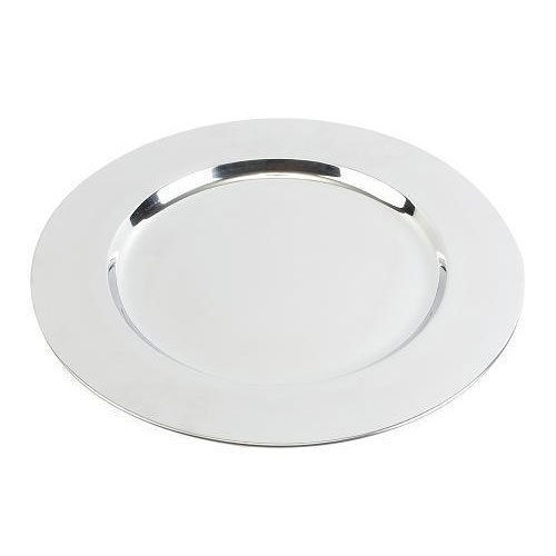 Silver Sleek Design, Elegant, Stylish Look And Rust Resistant Stainless Steel Charger Plate