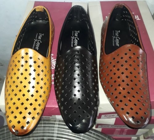 Multi Color Slip On Type Formal Shoes For Men With Round Shape And