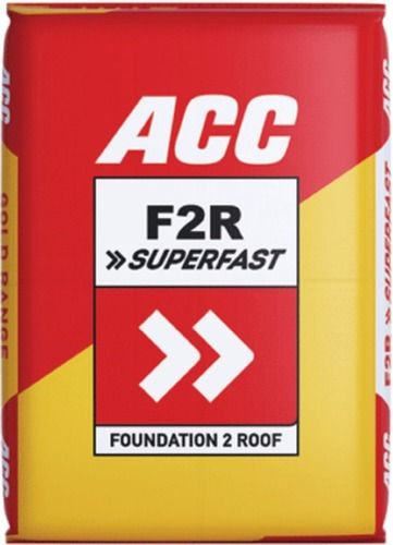 Durable And Long Lasting High-Grade Acc F2R Superfast Grey Cement, Net Quantity 50Kg Common Cement