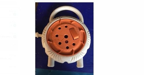 White And Orange Extension Board Round Shape Current 10 Ampere Frequency 60 Hz Rated Voltage: 240 Volt (V)