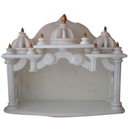 White Color Stone Carved Indian White Marble Temple Height: 60 Inch (In)