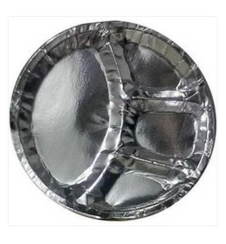 Eco Friendly 11 Inch Circular Shape Silver Plain Disposable Paper Material Plate Used In Event And Party Supplies