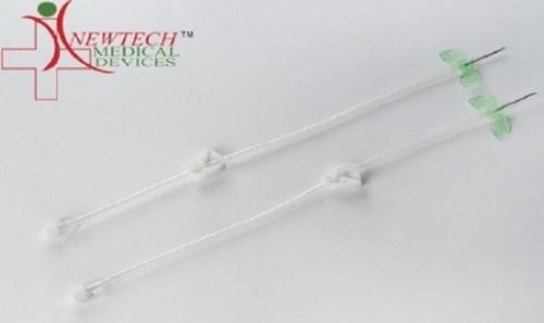 2 Mm White Ptfe Fistula Needle, For Hospital, Clinic, Tube Length 5 Inch 