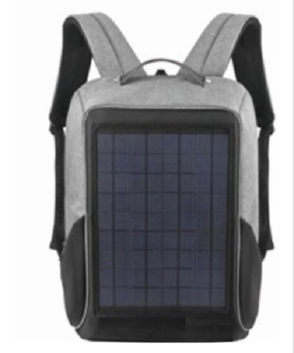 Comfortable Strip Light Weight Portable Solar Grey And Black Hiking Bag Pack