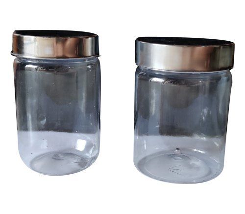 Easy To Carry Round New Shapes In Transparent Pet Dry Fruits Jar 500 Ml 