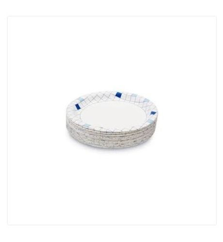 White Eco Friendly And Sturdy Construction Disposable Paper Material Plates Use In Event And Party Supplies