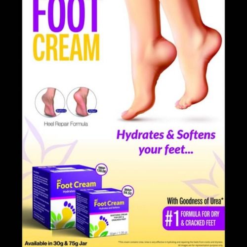 Foot Cream For Heel Repair, Dry And Cracked Feet Available In 30g & 75g Jar