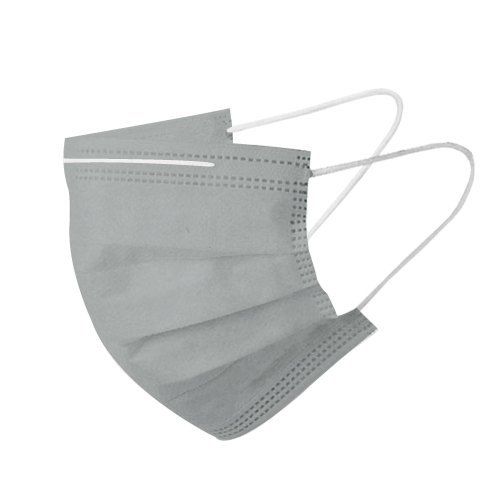Grey 3 Ply Pollution Free Comfortable To Wear With Ear Loop Surgical Disposable Face Mask