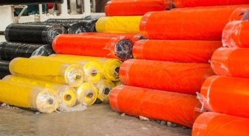 Laminated Hdpe Tarpaulin Roll In Yellow And Orange Color For Agriculture Usage Design Type: Standard