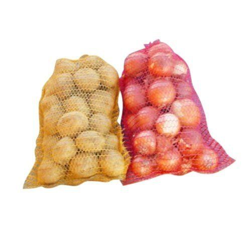 Pp Stretchable String Vegetables Packaging Yellow And Red Net Bag