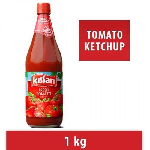 1 Kilogram Kissan Tomato Ketchup Enriched With Goodness Of Tomatoes In Glass Bottle Packaging