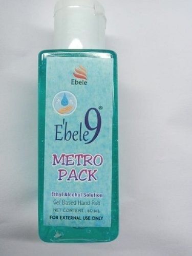 Blue Color Ethyl Alcohol Solution Gel Based Hand Sanitizer 60 Ml Age Group: Suitable For All Ages