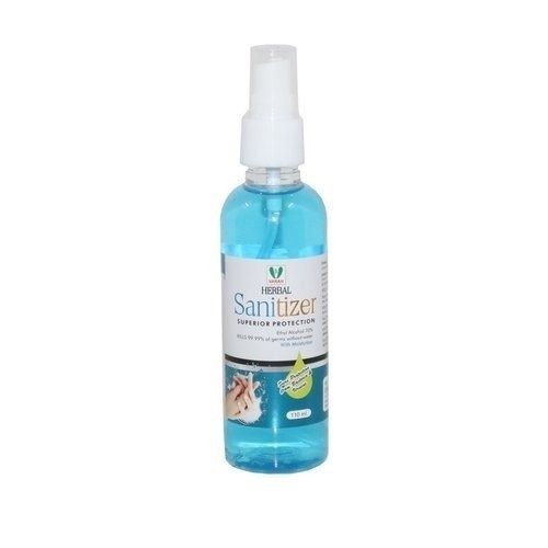 Blue Color Herbal Hand Sanitizer 100 Ml Pack With 24 Month Shelf Life